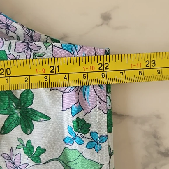 Talbots Floral Non Iron Sleeveless Shirt Spring Easter Classic Preppy - Picture 7 of 9